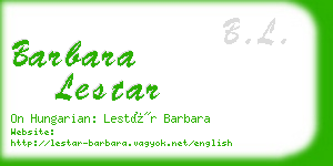 barbara lestar business card